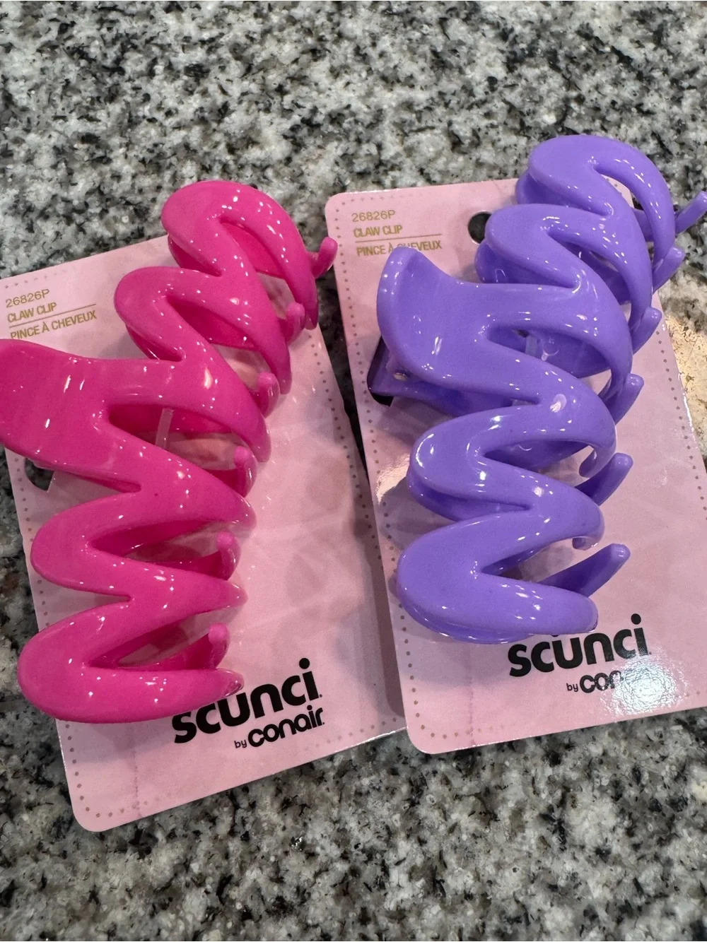Kids Hair Claw Clip - Pink & Purple